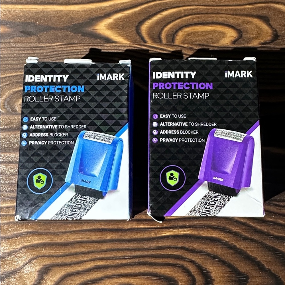 ☀️3/$10 BUNDLE!!☀️ imark. Identity Protection Roller Stamp - Blue and Purple